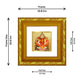 DIVINITI 24K Gold Plated Siddhivinayak Photo Frame For Decor, Puja, Housewarming Gift (10.8 X 10.8 CM)