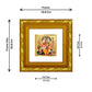 DIVINITI 24K Gold Plated Narsimha Religious Photo Frame For Home Decoration, Puja, Gift (10.8 X 10.8 CM)