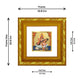 DIVINITI 24K Gold Plated Saraswati Maa Photo Frame For Home Decor, Puja Room, Gift (10.8 X 10.8 CM)
