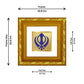 DIVINITI 24K Gold Plated Khanda Sahib Photo Frame For Home Decor Showpiece, Office, Gift (10.8 X 10.8 CM)