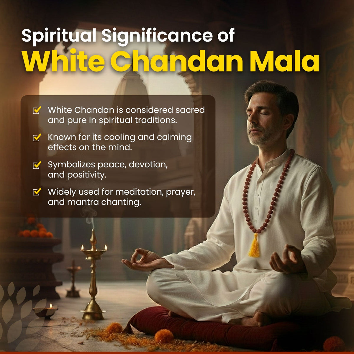 White Chandan Mala