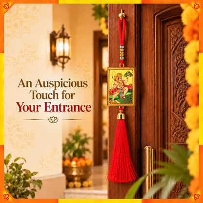 Hanuman Ji Hanging Dangler with Red Tassel | Spiritual Car & Home Hanging | Devotional Gift