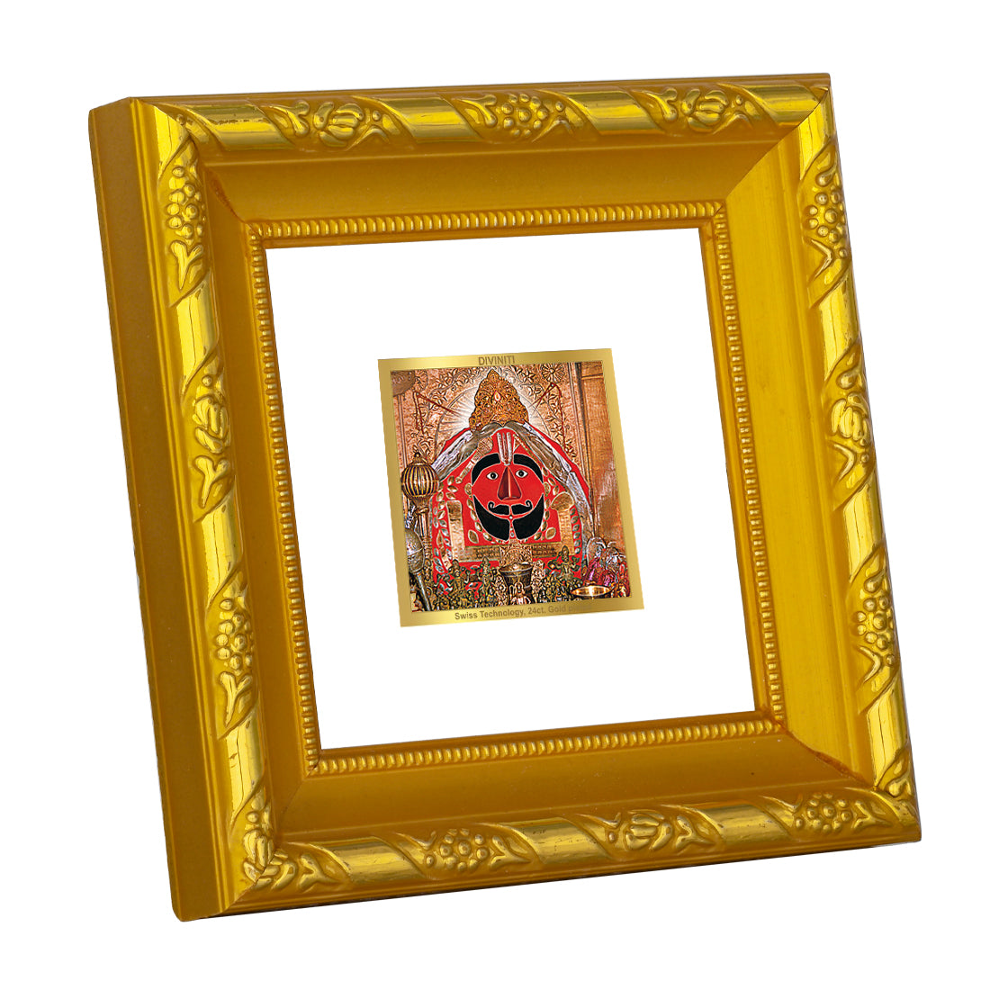 DIVINITI 24K Gold Plated Salasar Balaji Photo Frame For Living Room, Puja Room, Gift (10.8 X 10.8 CM)