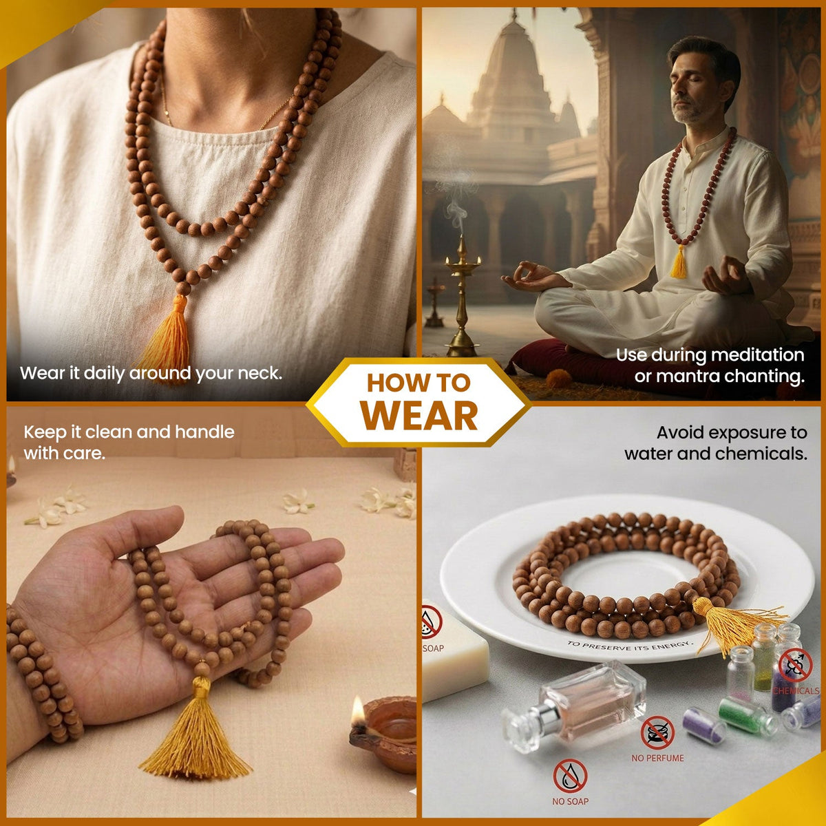 White Chandan Mala