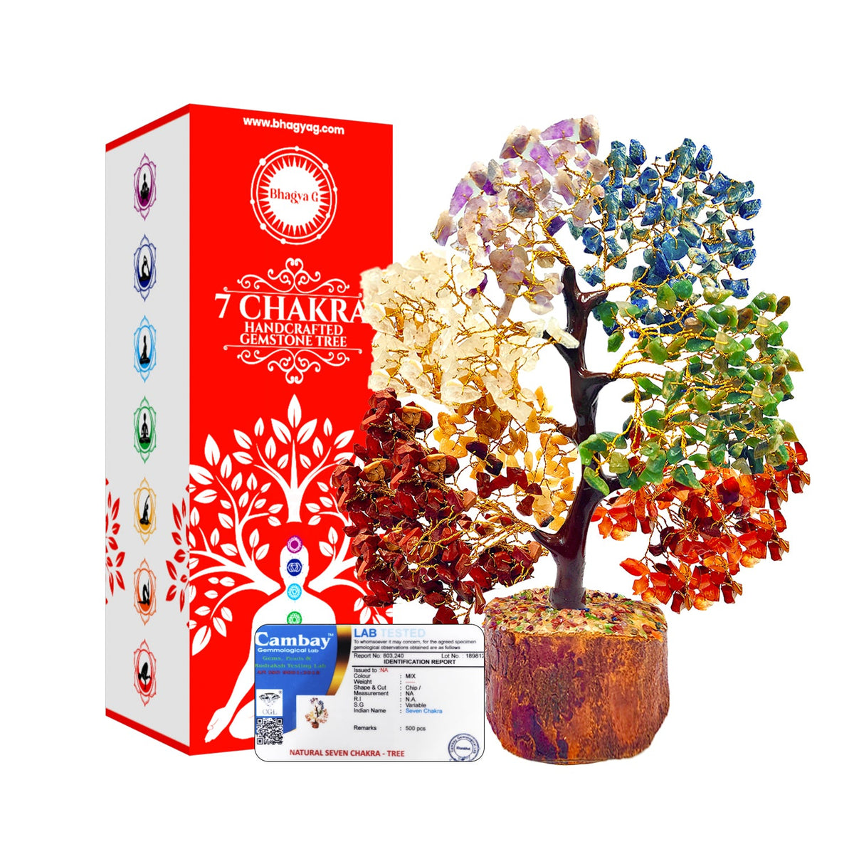 7 Chakra Tree (500 Beads) – Strong Energy for Wealth Growth, Peace & Protection from Negativity