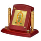 Diviniti 24K Gold Plated Devi Meenakshi Frame For Car Dashboard, Home Decor Showpiece, Worship (7 x 9 CM)