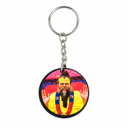 Premanand Ji Maharaj Round Keychain | Devotional Key Ring | Gift