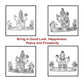 DIVINITI 999 Silver Plated Ganesha and Mooshak Idol For Home Decor, Tabletop, Puja Room (8.7 X 11.6 CM)