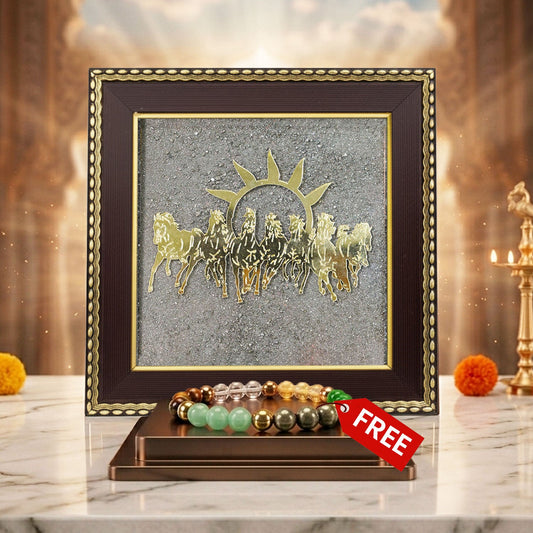 7 Horses Yantra for Wealth & Success + FREE Money Magnet Bracelet