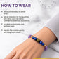 Aquarius (कुंभ राशि) Zodiac Amethyst & Lapis Lazuli Crystal Bracelet