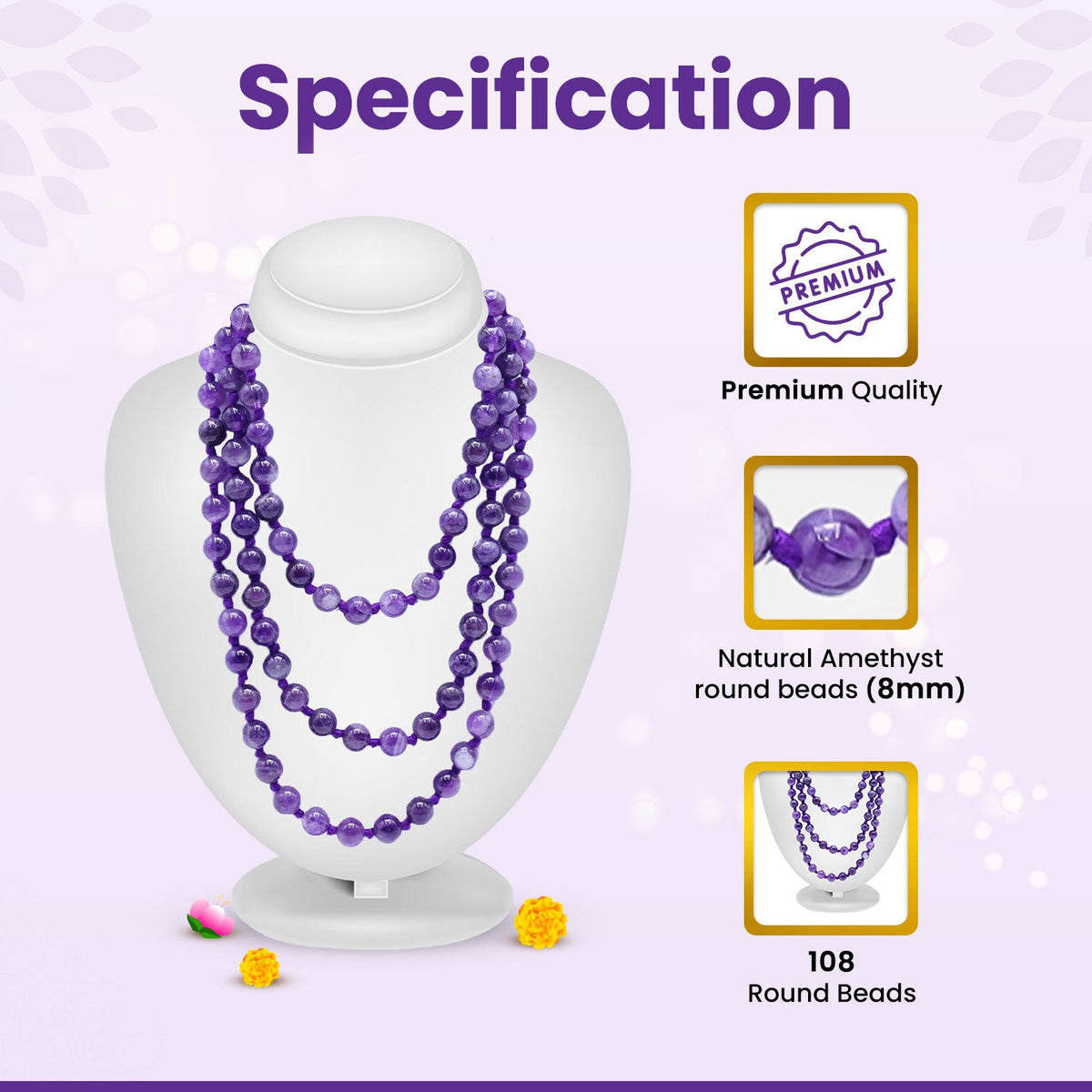 Amethyst Mala
