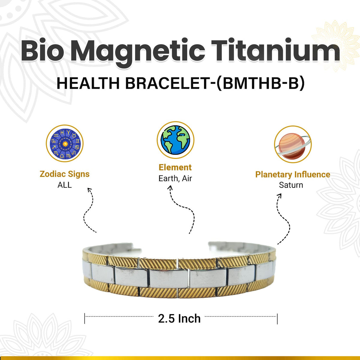 Bio Magnetic Titanium Health Bracelet-(BMTHB-B)