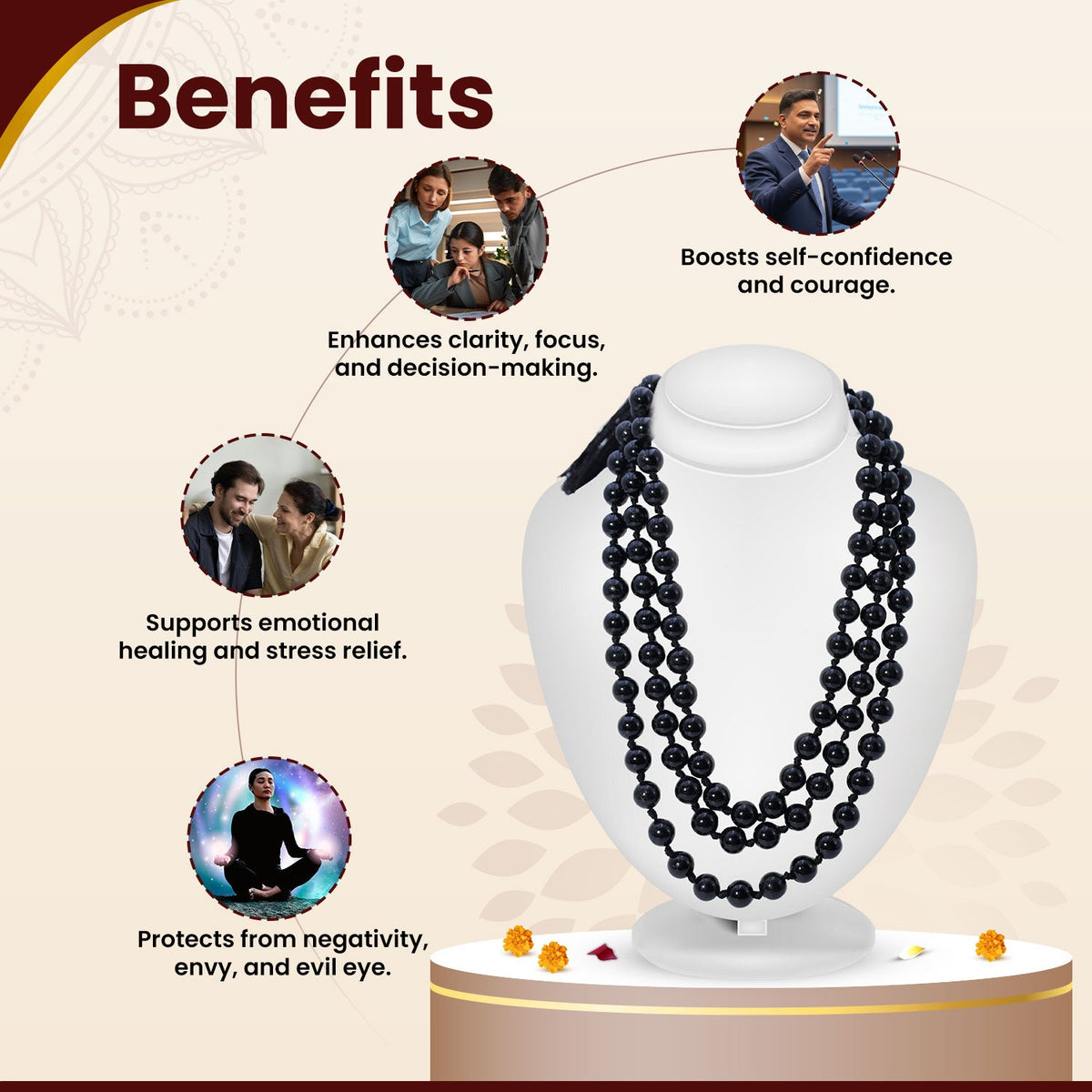 Black Obsidian Mala
