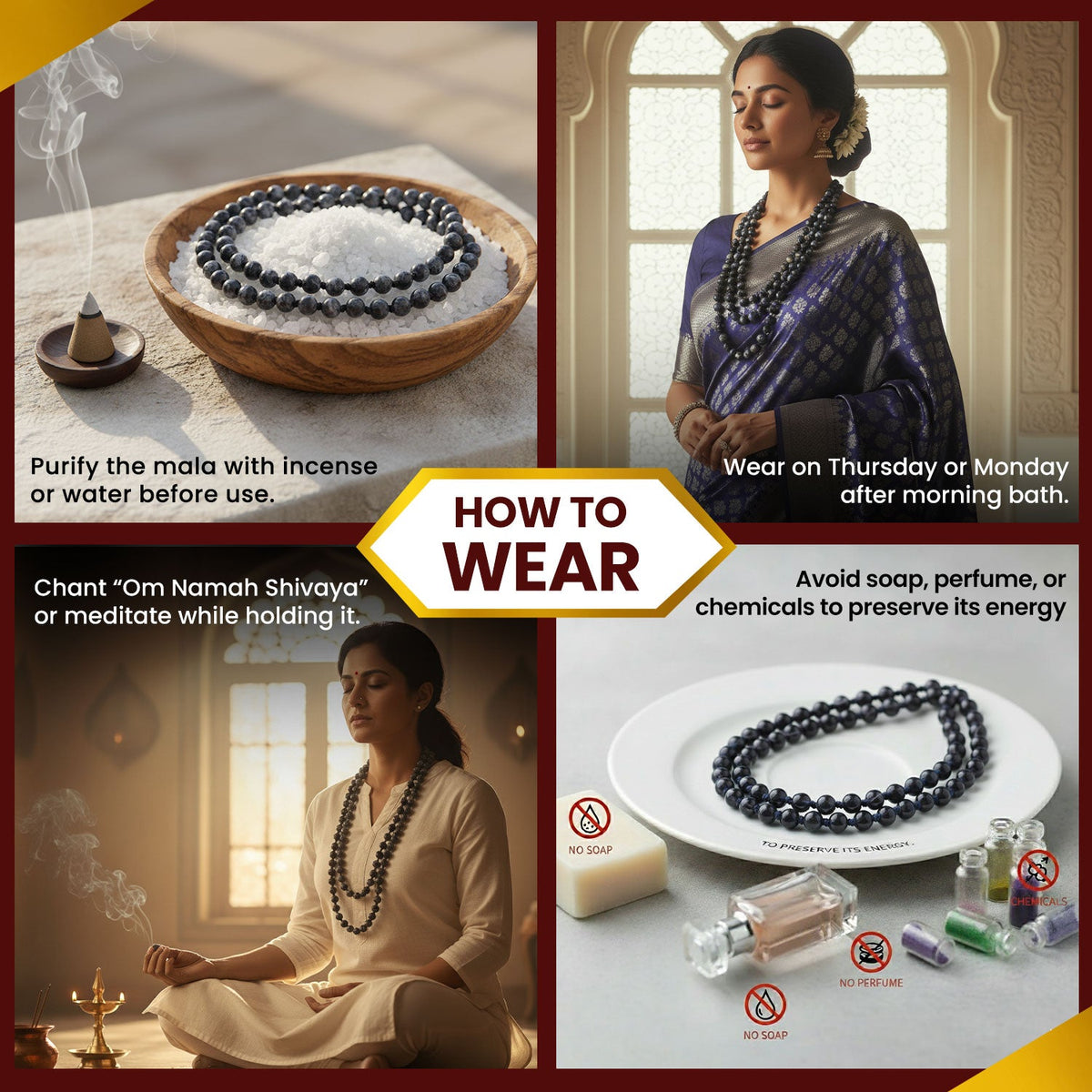 Black Obsidian Mala