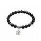 Black Obsidian Om Charm Bracelet