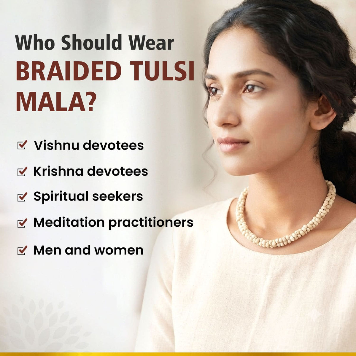 Braided Tulsi Mala