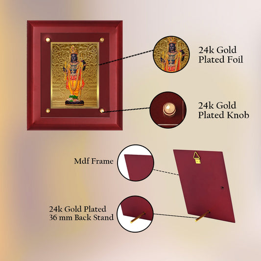 Buy 24K Gold Plated Ram Lalla Photo Frame
