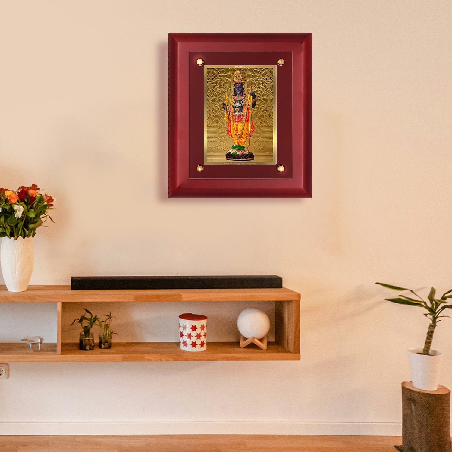 Buy 24K Gold Plated Ram Lalla Photo Frame