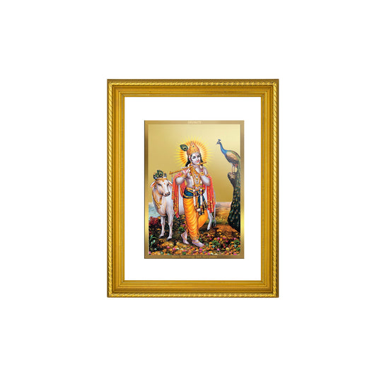 Buy Krishna Gold Plated God Photo Frame for Pooja Room