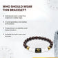 Capricorn (मकर राशि) Zodiac Garnet & Milky Quartz Crystal Bracelet