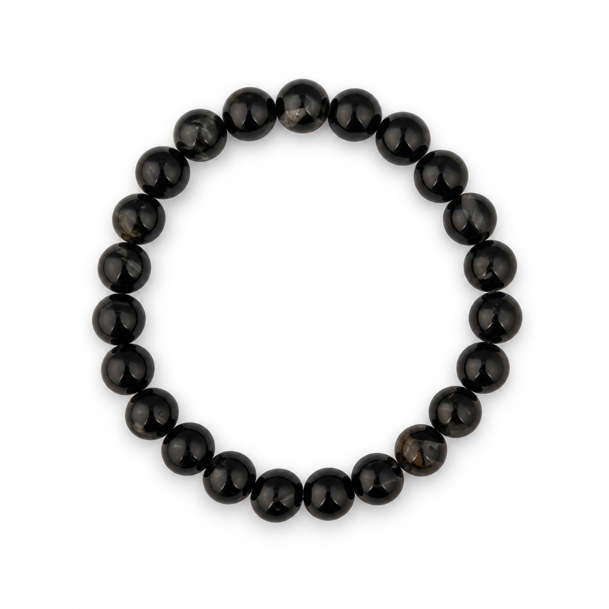 Natural Black Obsidian Bracelet for Men & Women | 8–9 mm Beads | Unisex Protection & Grounding Bracelet