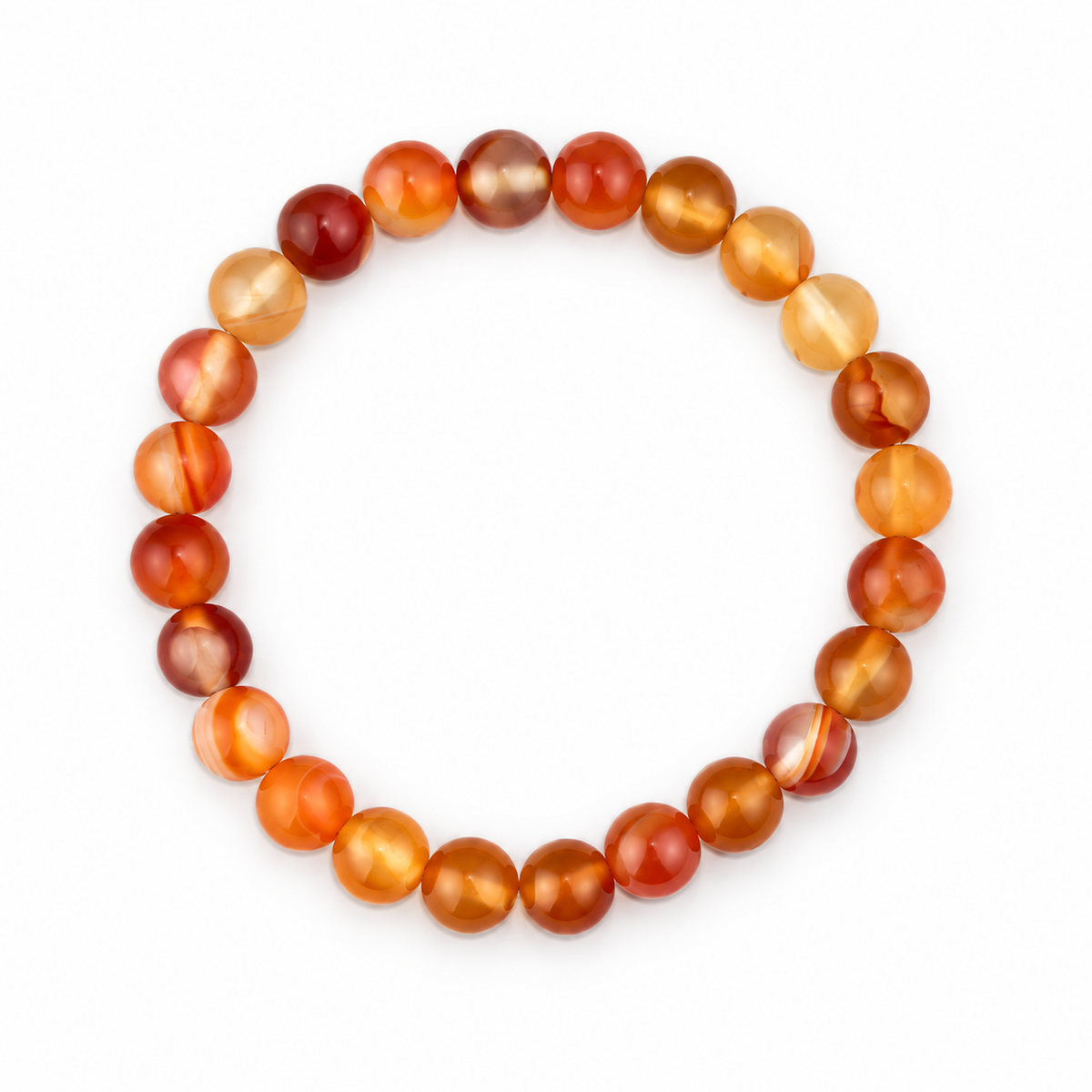 Natural Carnelian Stone Bracelet for Men & Women | 8–9 mm Beads | Unisex Confidence & Motivation Bracelet