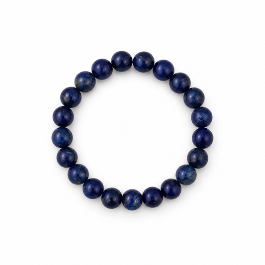 Natural Lapis Lazuli Stone Bracelet for Men & Women | 8–9 mm Beads | Unisex Wisdom & Confidence Bracelet