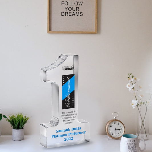 Crystal Trophy for Custom Corporate Celebrations