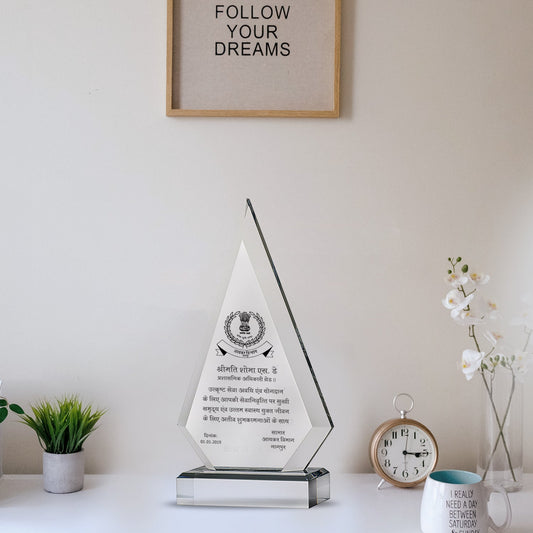 Crystal Trophy for Custom Corporate Gifts