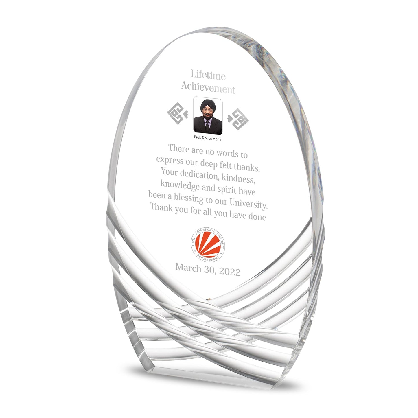 Crystal Trophy for Personalized Corporate Gifting