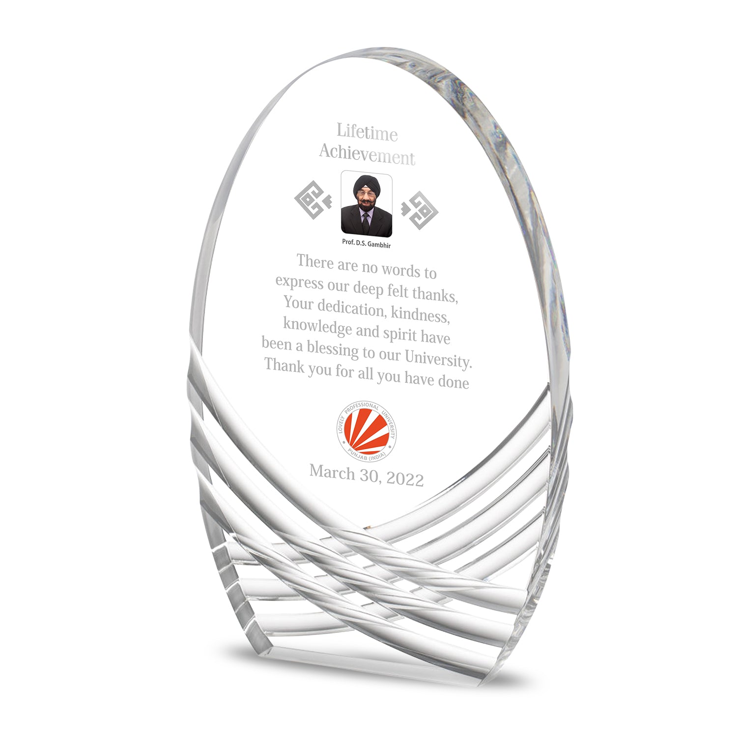 Crystal Trophy for Personalized Corporate Gifting