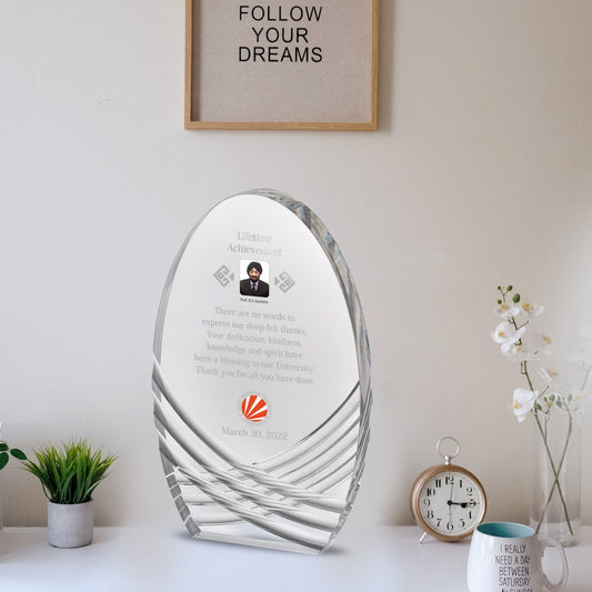 Crystal Trophy for Personalized Corporate Gifting