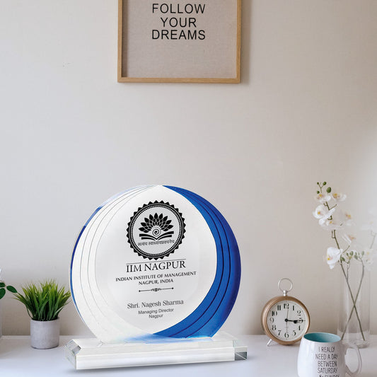 Crystal Trophy with Custom Engraving for Corporate Gifts