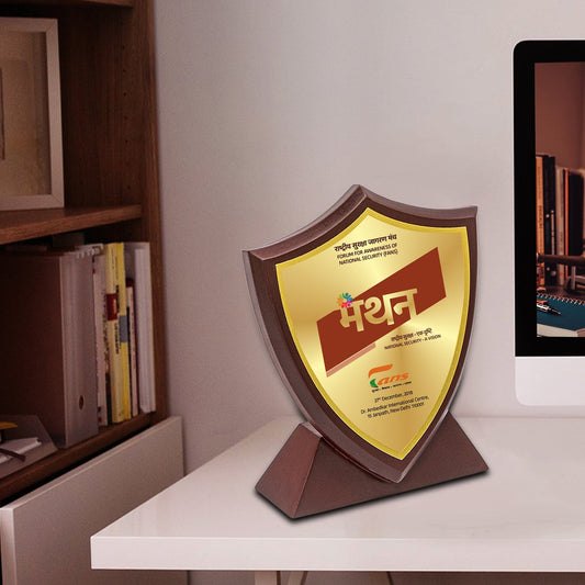 Custom 24K Gold Foil MDF Memento for Gifting