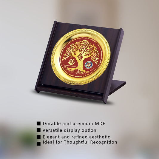 Custom Corporate Gifts: MDF Memento with Metal Plate