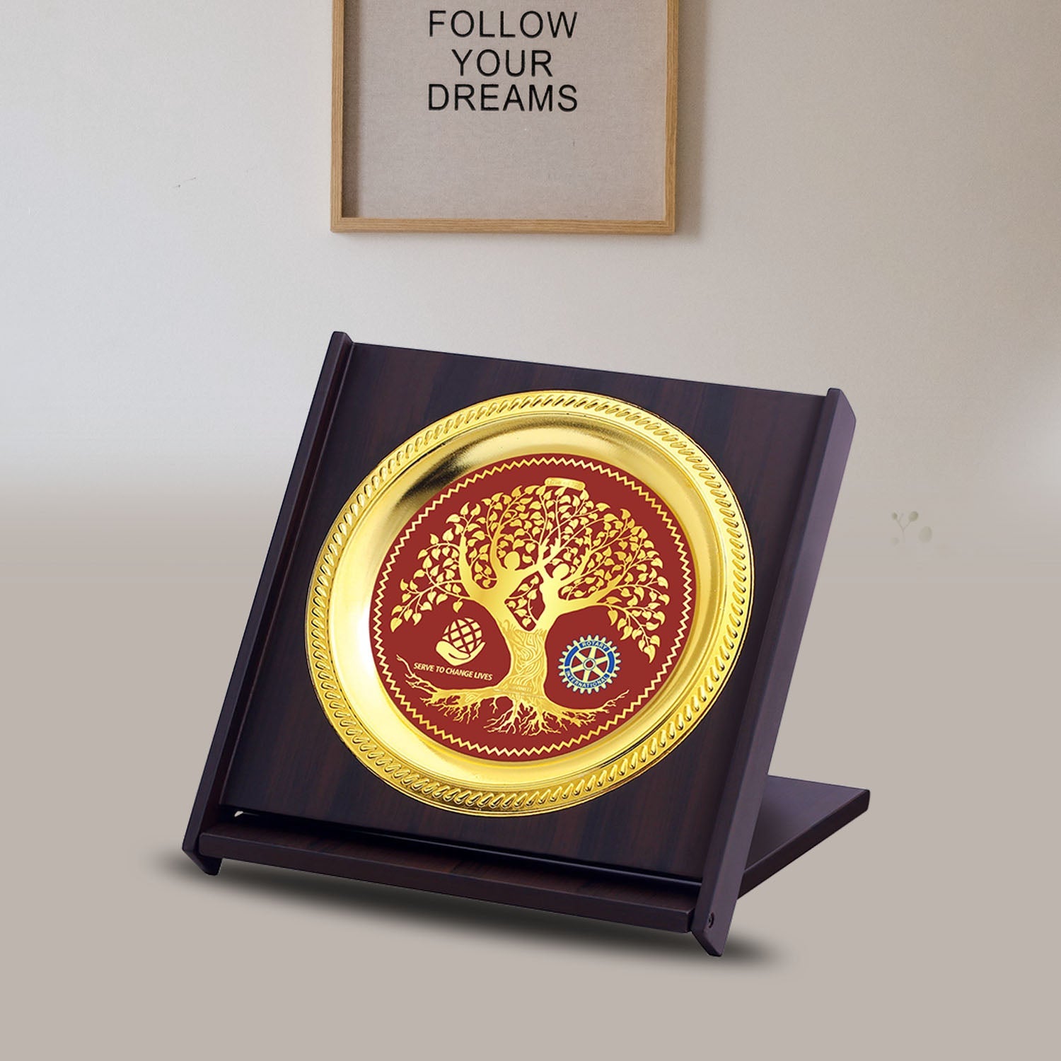 Custom Corporate Gifts: MDF Memento with Metal Plate
