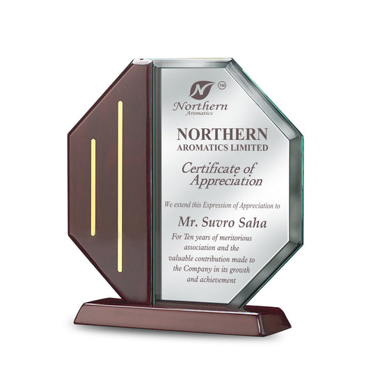Custom MDF Base Acrylic Trophy for Corporate Gifts