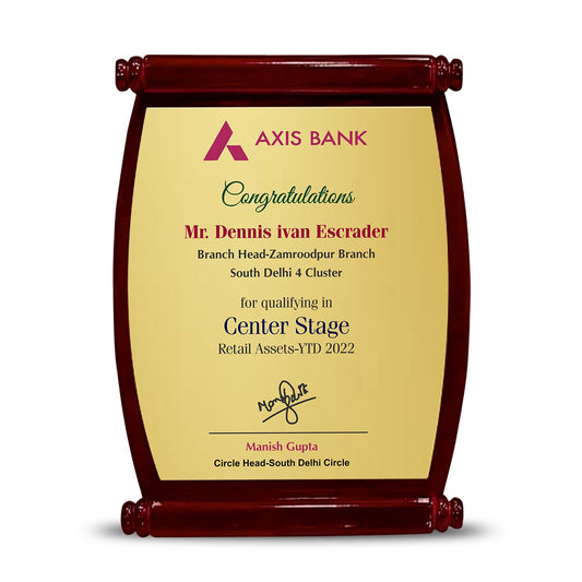 Custom MDF Memento with 24K Gold Foil for Corporate Gifts