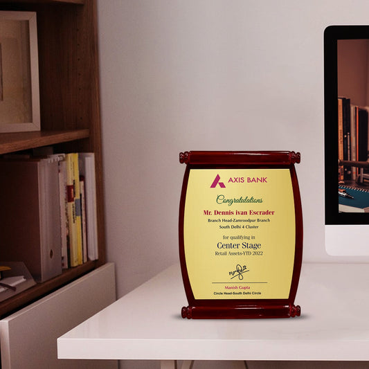 Custom MDF Memento with 24K Gold Foil for Corporate Gifts