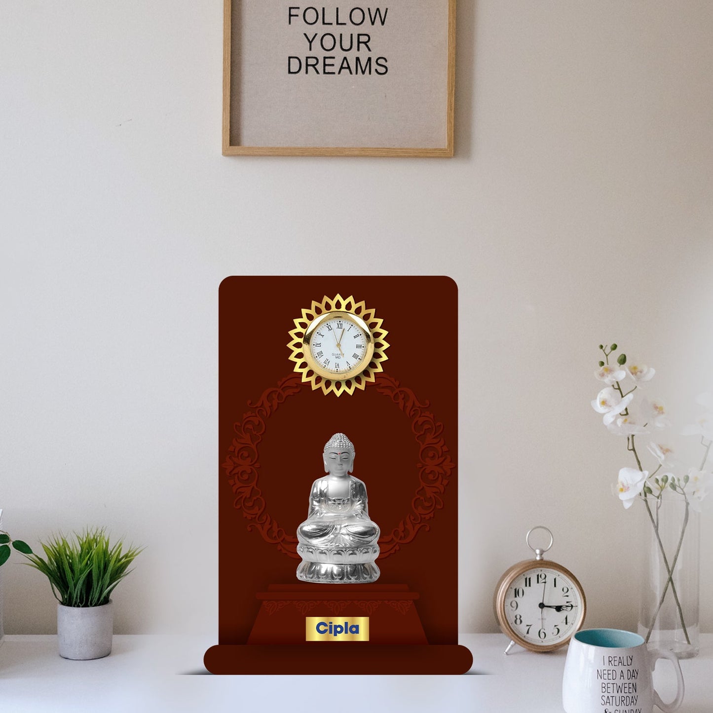 Custom MDF Memento with 999 Silver Plated Idol