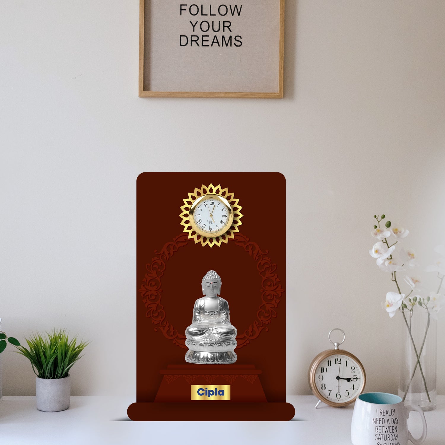 Custom MDF Memento with 999 Silver Plated Idol