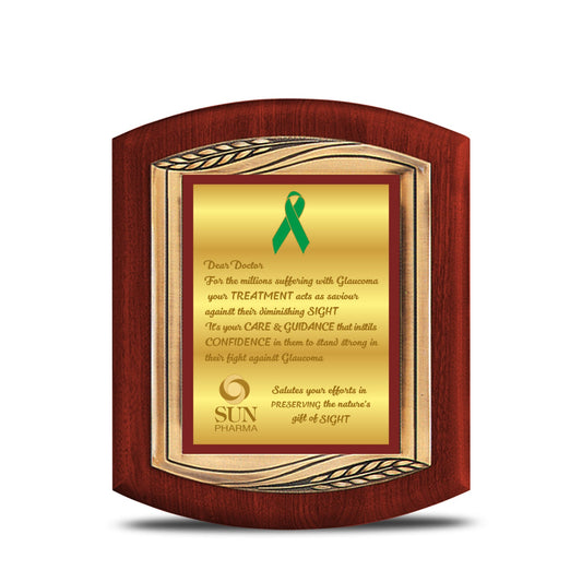 Custom MDF Memento with Gold Foil for Corporate Gifts