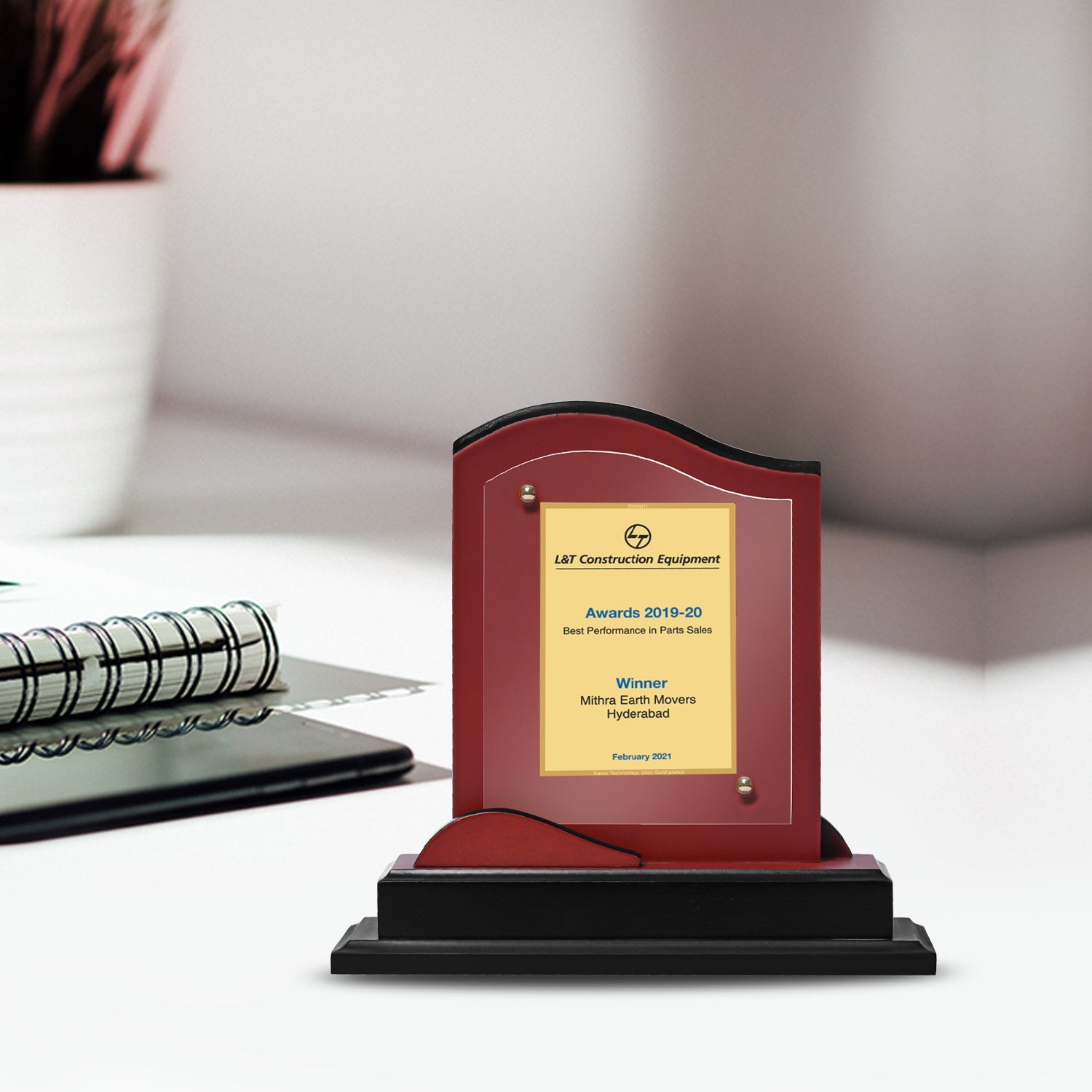 Custom MDF Memento with Personalized Gold Foil