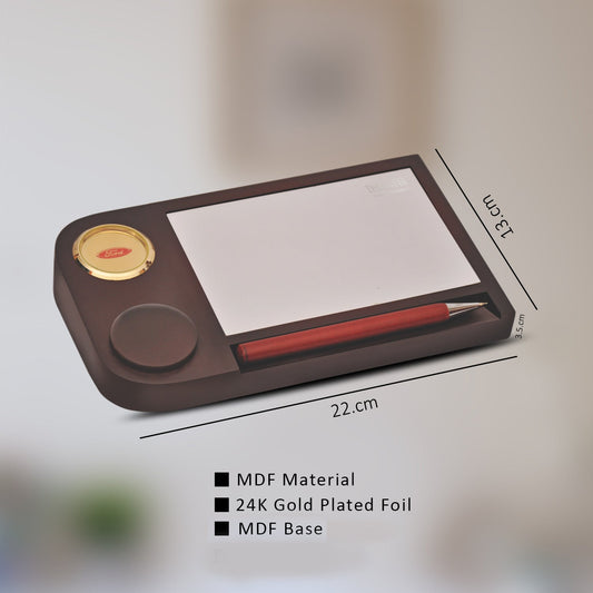 Custom MDF Pen Holder & Writing Pad for Corporate Gifts