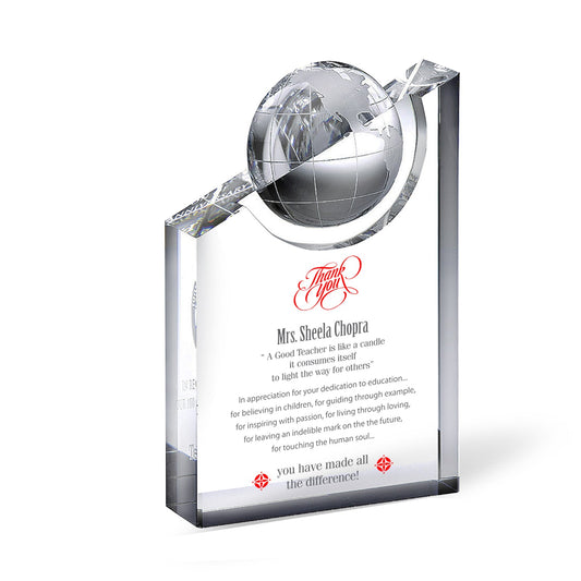 Customized Crystal Trophy for Corporate Gifting