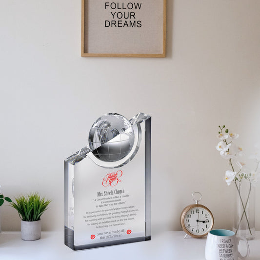 Customized Crystal Trophy for Corporate Gifting