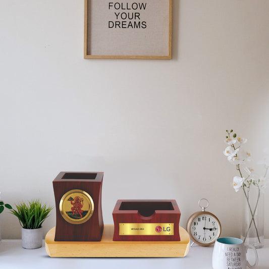 Customized MDF Pen & Pad Holder - Corporate Gift