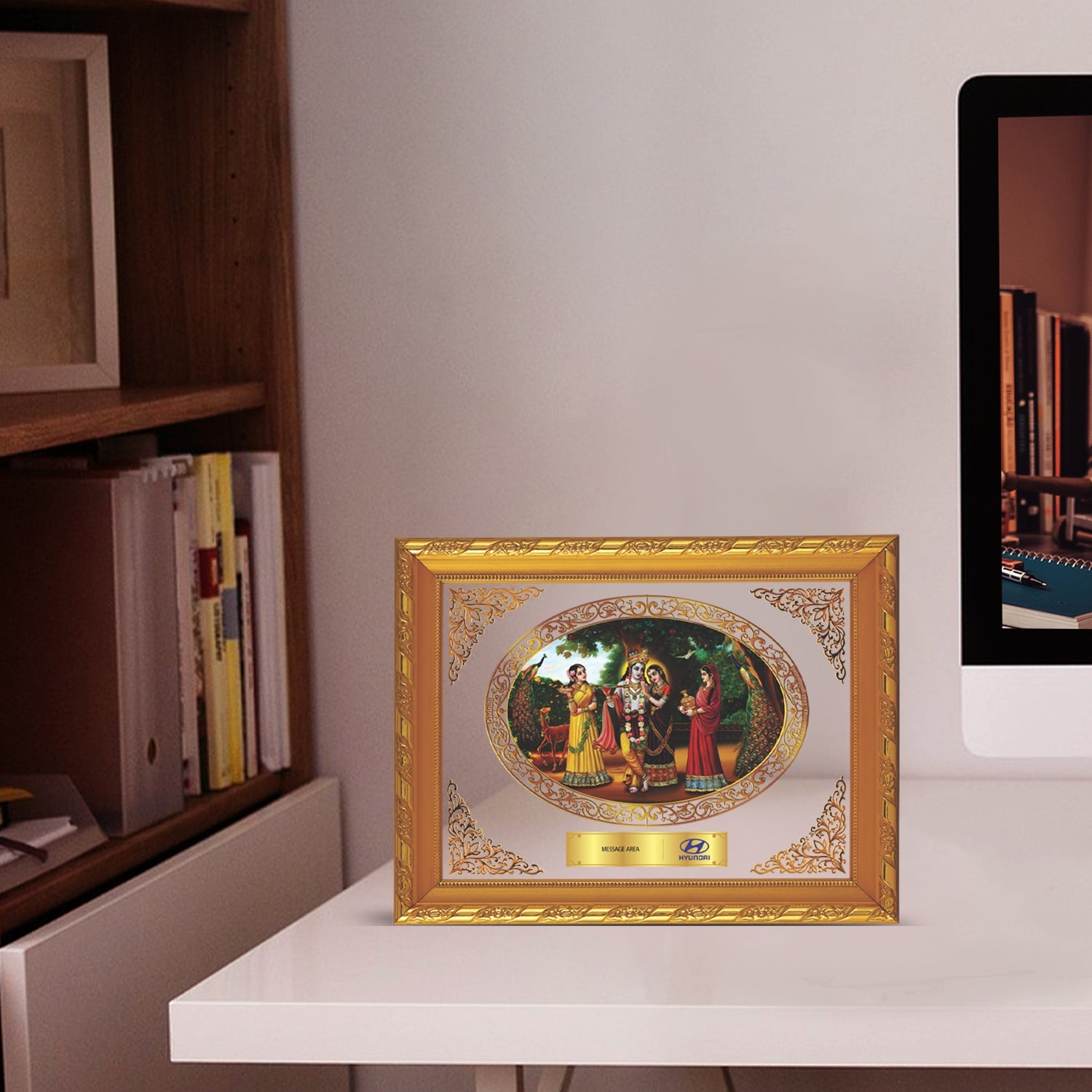 Customized Radha Krishna God Photo Frame for Corporate Gifting