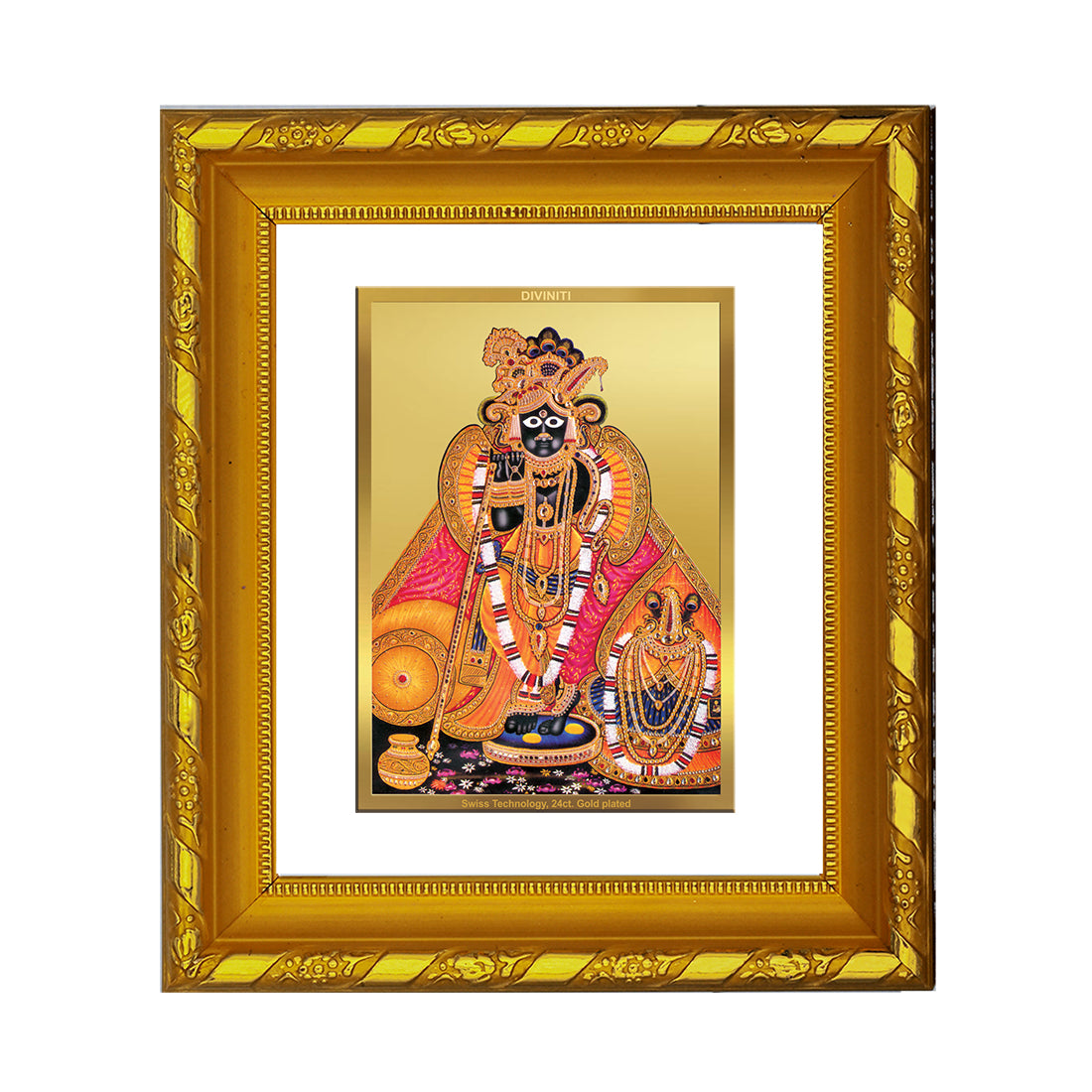 DIVINITI Bankey Bihari 24K Gold Plated Photo Frame
