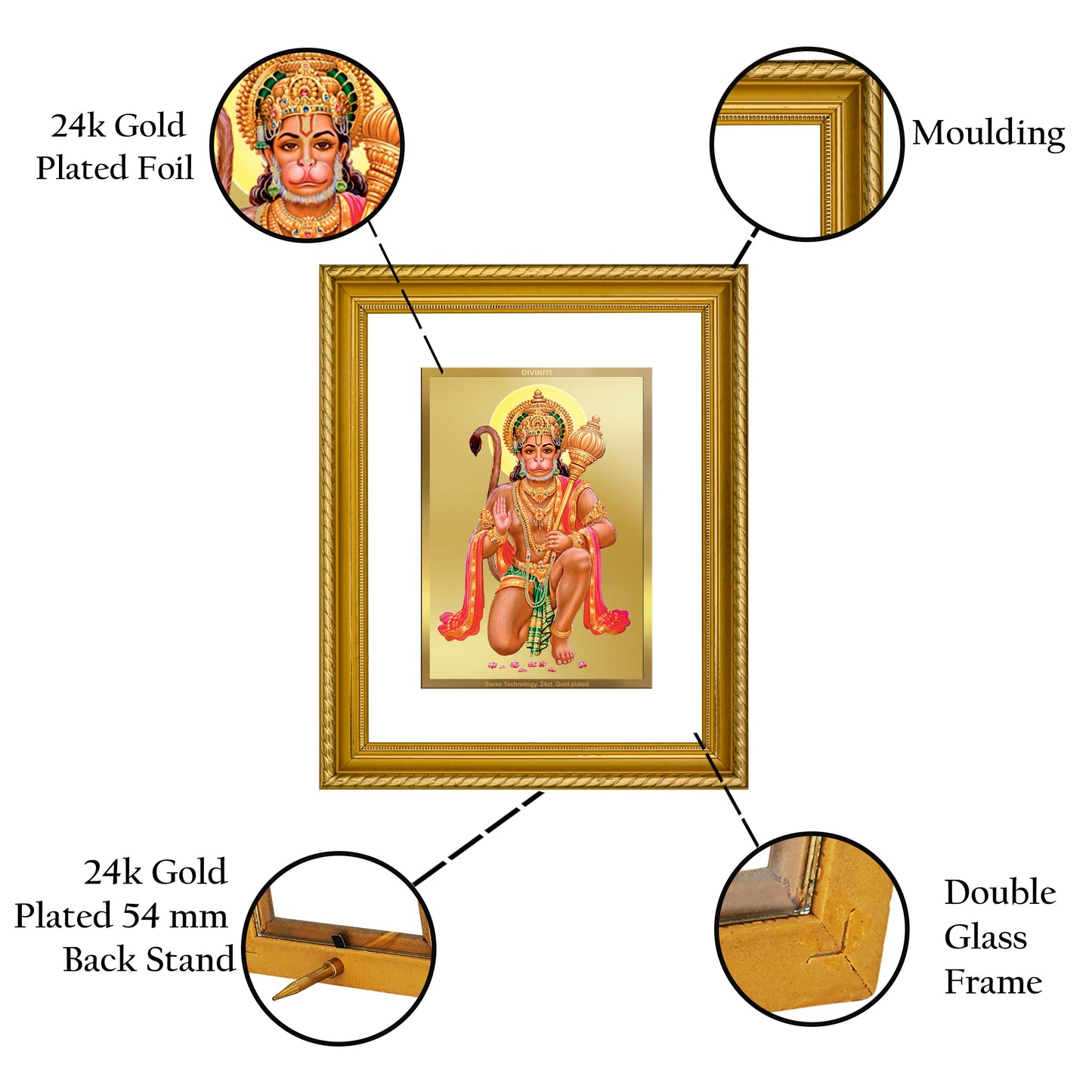 DIVINITI Hanuman Photo Frame for Spiritual Decor
